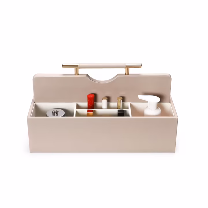 SortWithStyle Luxury Taupe Skincare Organizer
