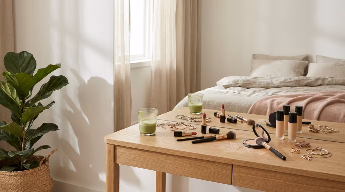 The Signature Vanity Set Aqua Color - Before