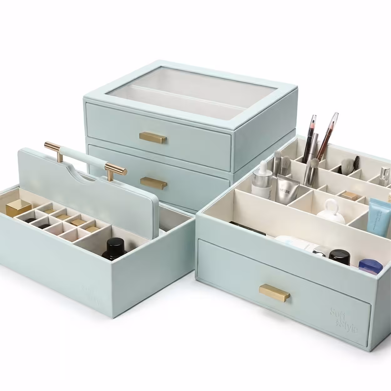 The Signature Vanity Set - Aqua Color Collection