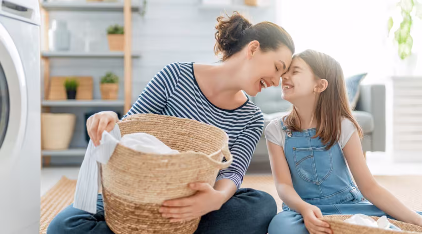 family involved in home organization