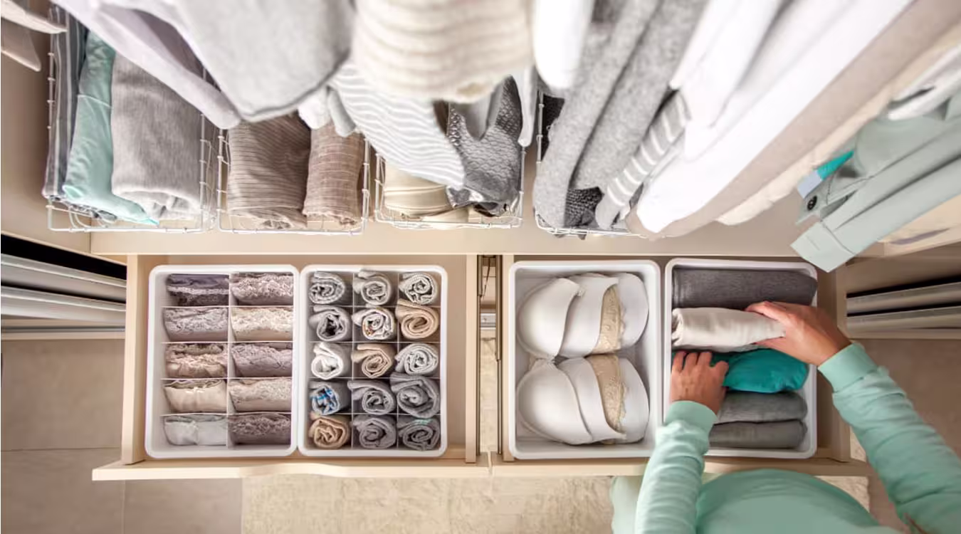 organized clothing drawer home organization